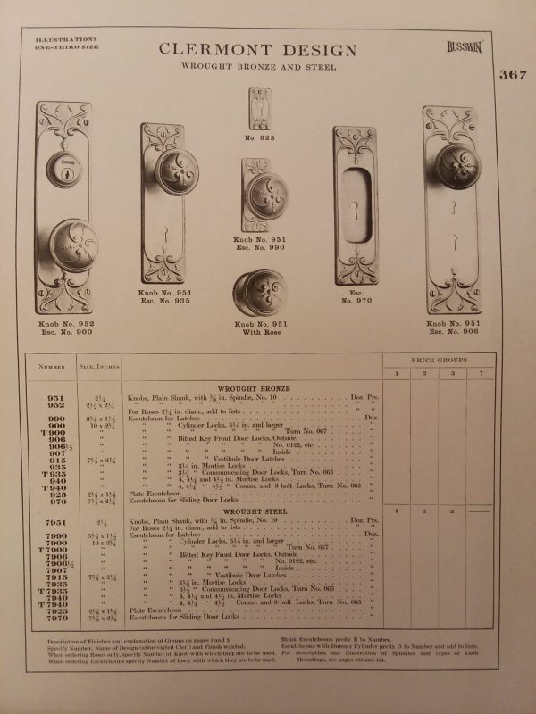 Russwin Clermont Door Plate Bronze - Image 3