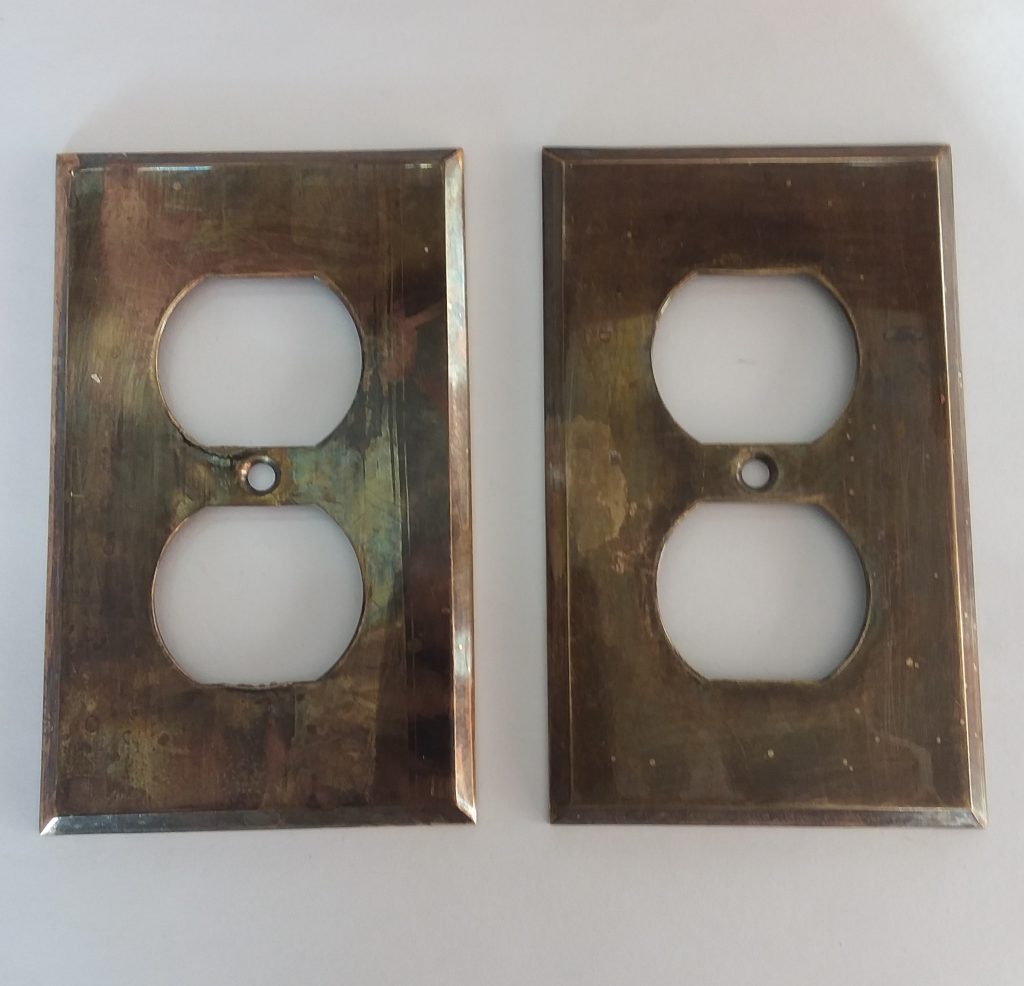 Pair of Bronze Outlet Covers » Salvage Antiques Vintage Etc.