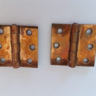 Pair of Stanley Art Deco Surface Mount Steel Cabinet Hinges