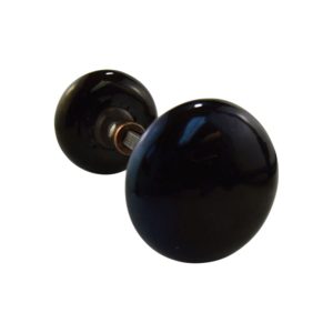 Black Enamel Doorknob Set 1