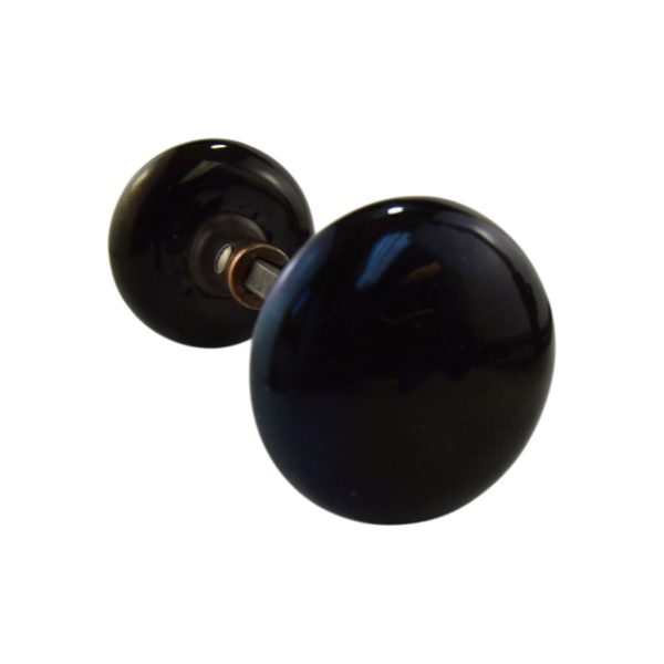 Black Enamel Doorknob Set 1