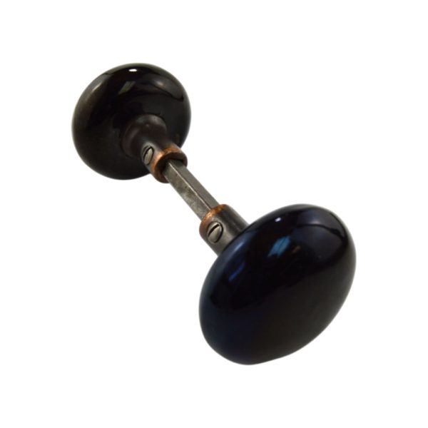 Black Enamel Doorknob Set 1