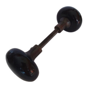 Black Enamel (Jet) Doorknob Set 1