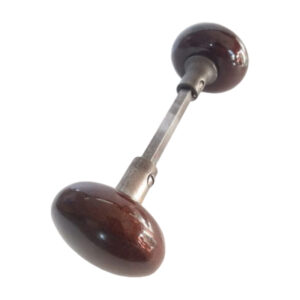 Brown Enamel Doorknob Set