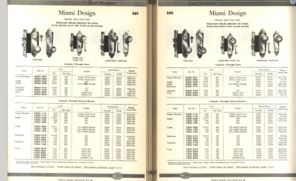 Corbin Miami Door Plate (Door Plate 35) - Image 3