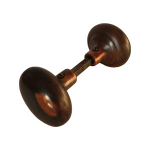 Flashed Copper Doorknob Set