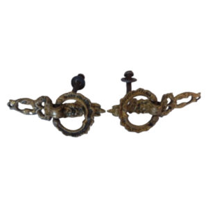 Pair of Bronze Drop Handles with Keyhole