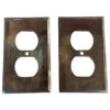 Pair of Bronze Outlet Covers
