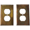 Pair of Bronze Outlet Covers
