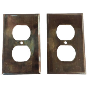 Pair of Bronze Outlet Covers