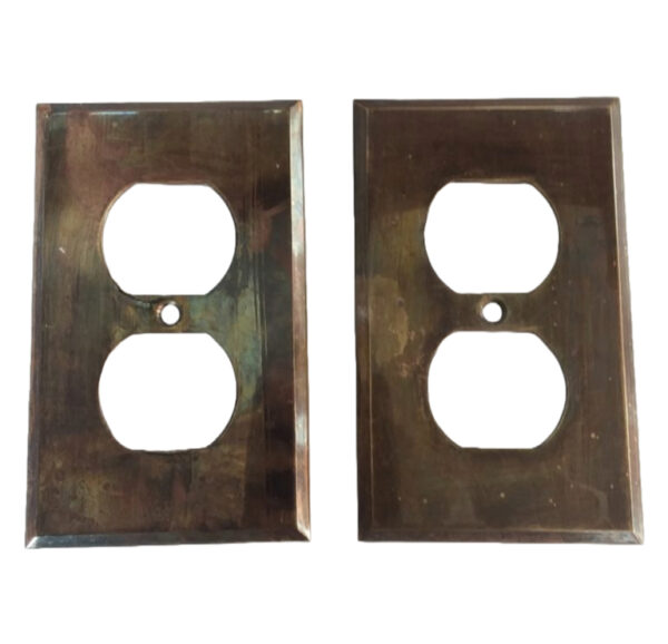 Pair of Bronze Outlet Covers