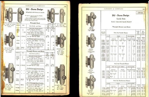 Door Face Plate - 43- Sargent & Co. "Durex" - Image 2