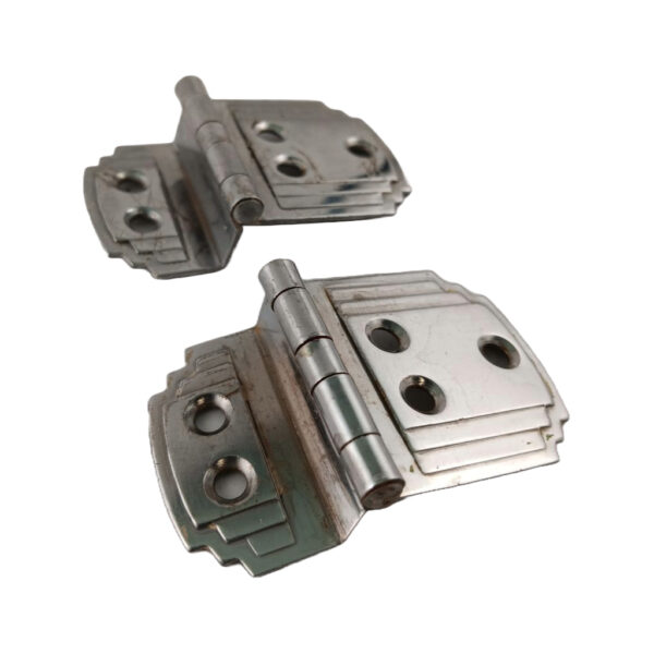 Art Deco Offset Cabinet Hinge Pair