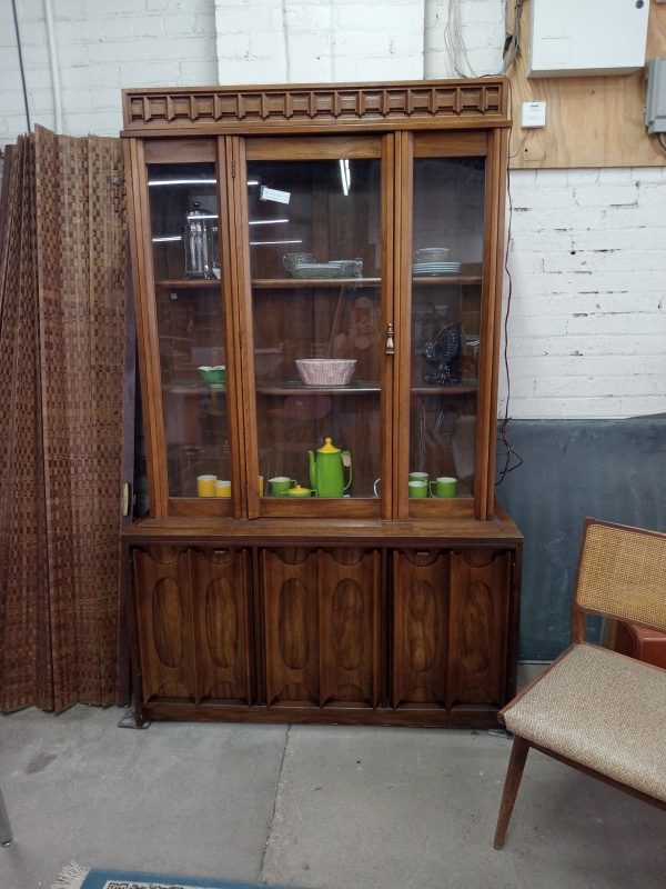 Mid Century Brasilia Style China Cabinet