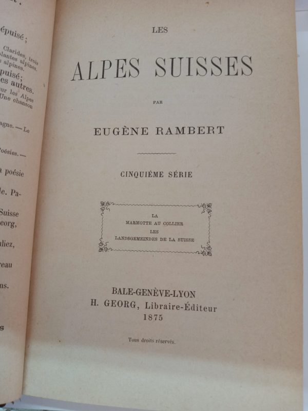 Les Alpes Suisses (The Swiss Alps) by Eugene Rambert 1875 - Image 4