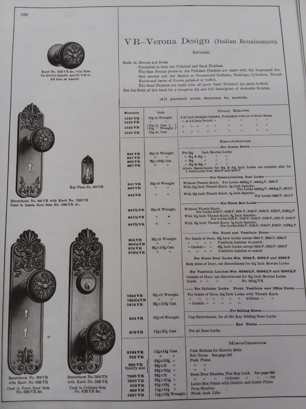 Doorknob Set- Sargent & Co. "Verona" - Image 3