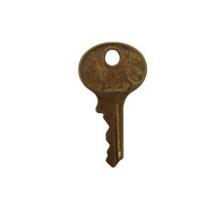 Vintage Brass Master Key with Lion