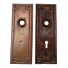 Lockwood Franklin Door Plates Pair- Copper Finish