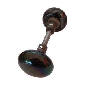 Black Enamel Doorknob Set