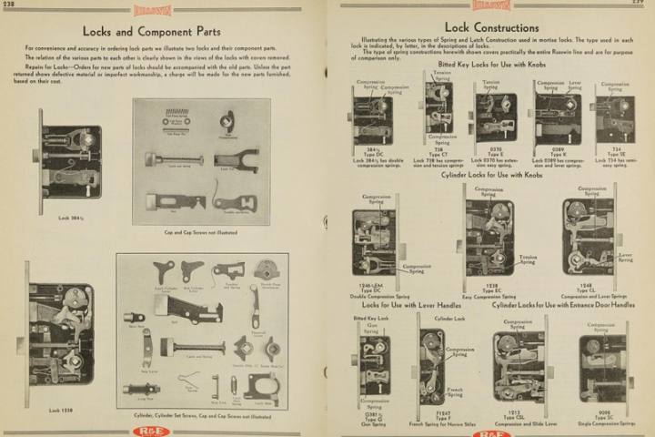 Lock Box Parts- Russwin 1930