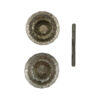 Set of Rimmed Glass Doorknobs