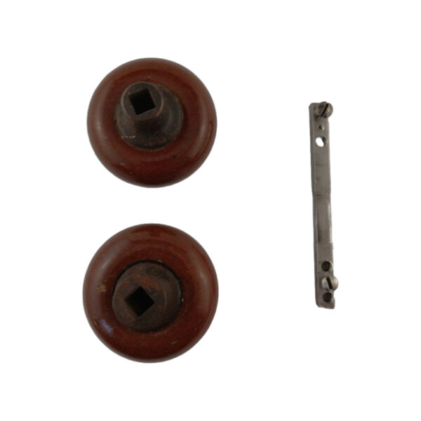 Brown Enamel Doorknob Set