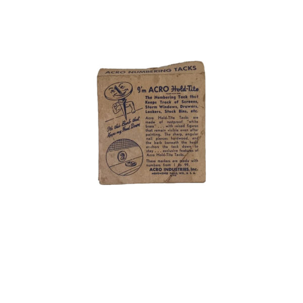 Acro Window Number Tacks