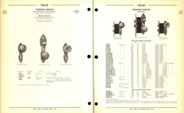 Yale Vernian Door Plate