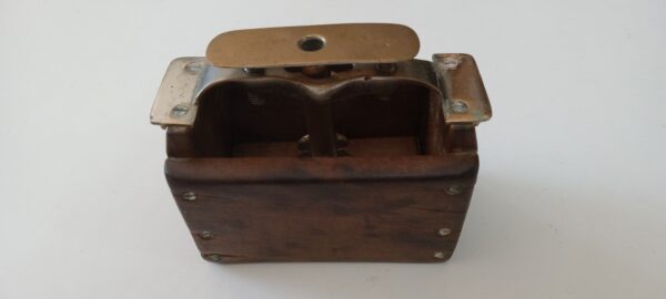 Wood and brass butter mold