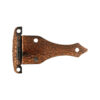 Forgecraft Hammered Copper Offset Strap Hinge