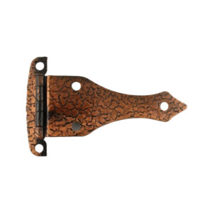 Forgecraft Hammered Copper Offset Strap Hinge