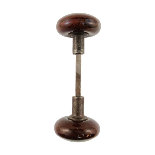 Brown Enamel Doorknob Set 3