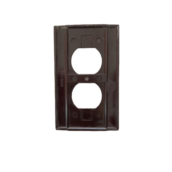 Uniline Brown Ribbed Outlet Cover