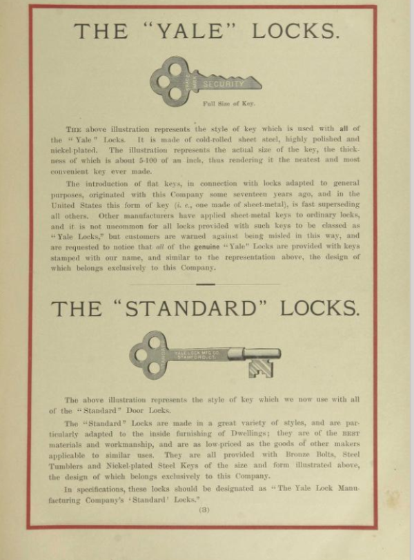 Yale Cylinder Lock Key 7652