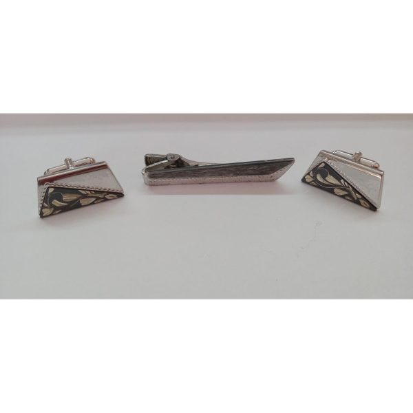 Vintage Anson Silver Filled Cufflinks and Tie Clip