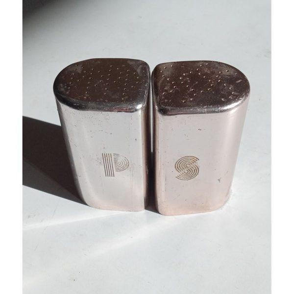Mid Century Rose Coppertone Salt and Pepper Shakers