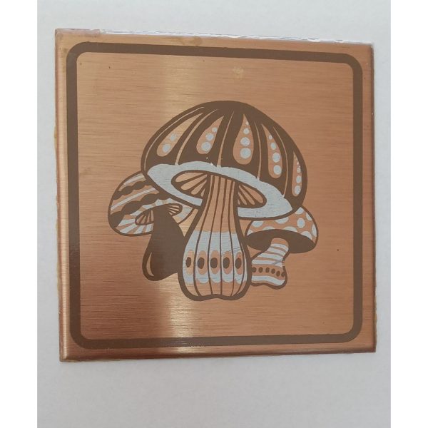 Mid Century Tin Mushroom Tile